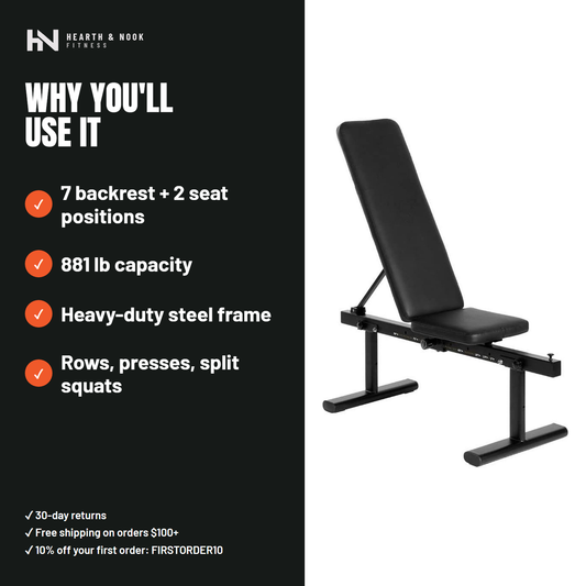 The Adjustable Bench — Premium — Hearth & Nook Fitness