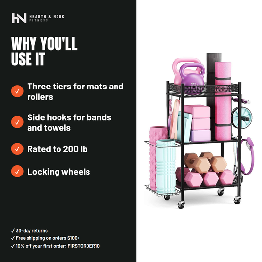 The 3-Tier Storage Rack — Hearth & Nook Fitness
