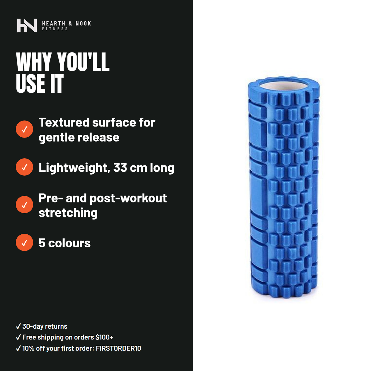 The Yoga Foam Roller — Hearth & Nook Fitness