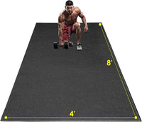 Extra Large Exercise Mat Non Slip Gym Flooring 8X4 Thick Workout Mat