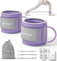 Ankle Resistance Bands with Cuffs, Adjustable Ankle Straps for Leg & Glute Workout, Butt Exercise Bands for Cable Machines Women, Perfect for Hip Fitness & Booty Training