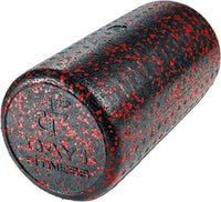 High Density Muscle Foam Rollers - Sports Massage Rollers for Stretching, Physical Therapy, Deep Tissue, Myofascial Release - Ideal for Exercise and Pain Relief - Speckled Red, 12”