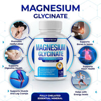 Magnesium Glycinate 500Mg Magnesium Supplement - Chelated for High Absorption & Bioavailability Support Sleep, Muscle, Bones, Cramps, Recovery & Energy, Vegan Non-Gmo 90 Capsules Pack of 1