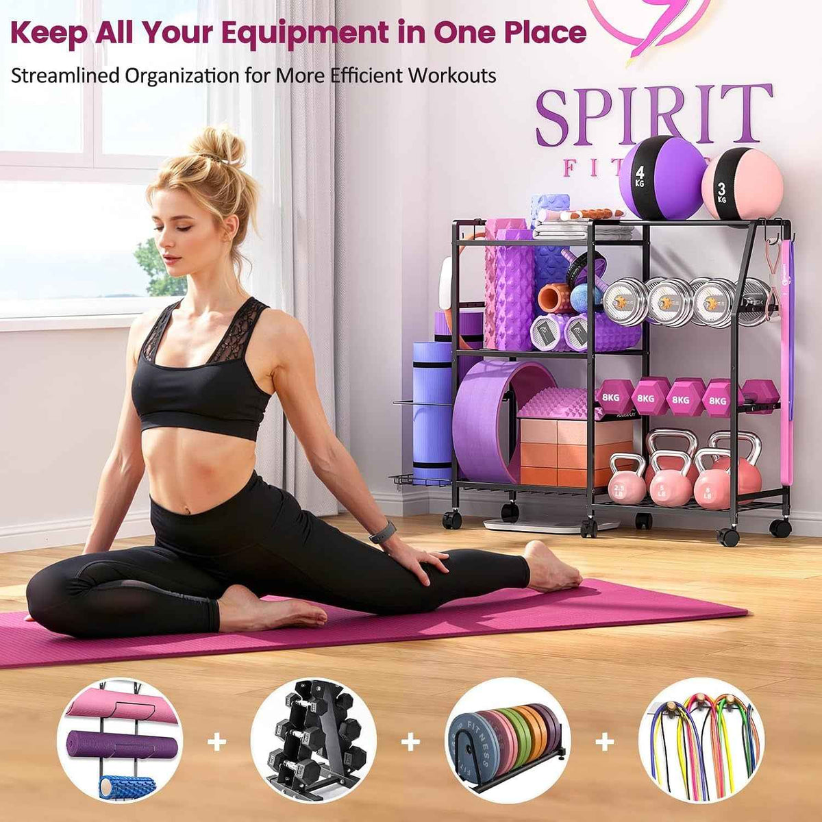 The Dumbbell & Kettlebell Rack