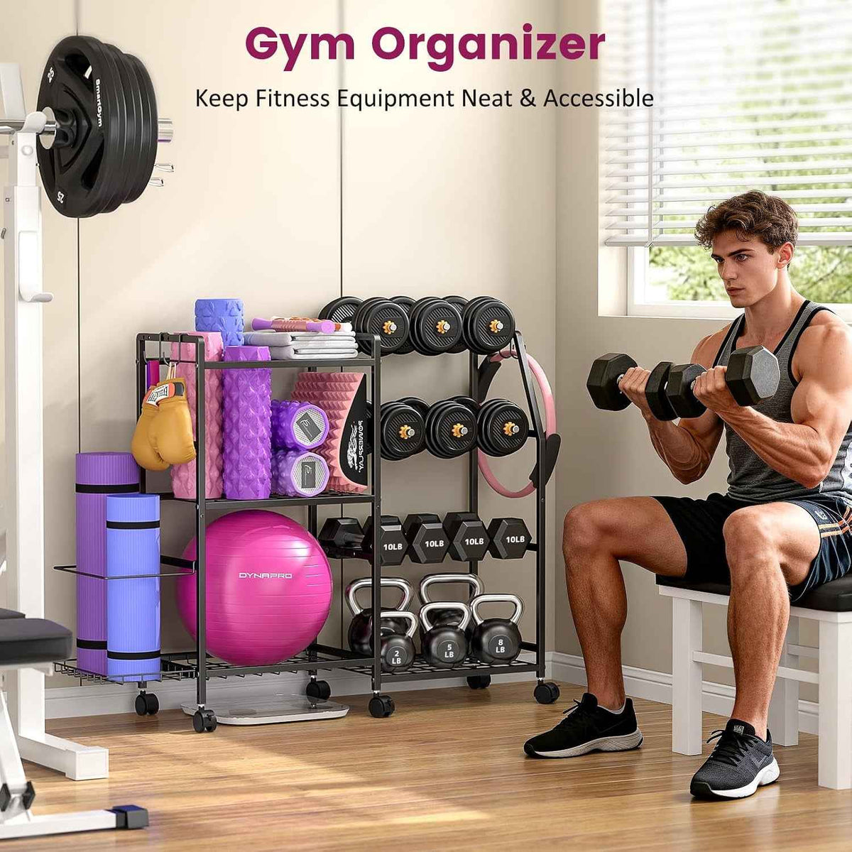 The Dumbbell & Kettlebell Rack