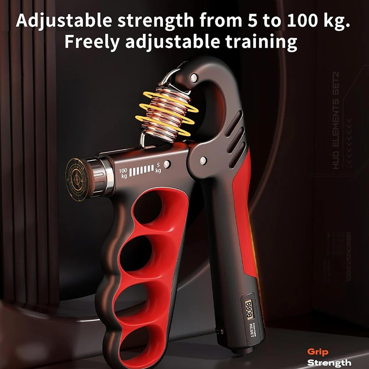 Grip Strength Trainer with Adjustable Resistance & Automatic Counter