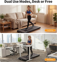 3-In-1 Walking Pad Treadmill for Home, Portable Walking Pad under Desk, Low Noise Lightweight Treadmill with LED Display, Remote Control, Black