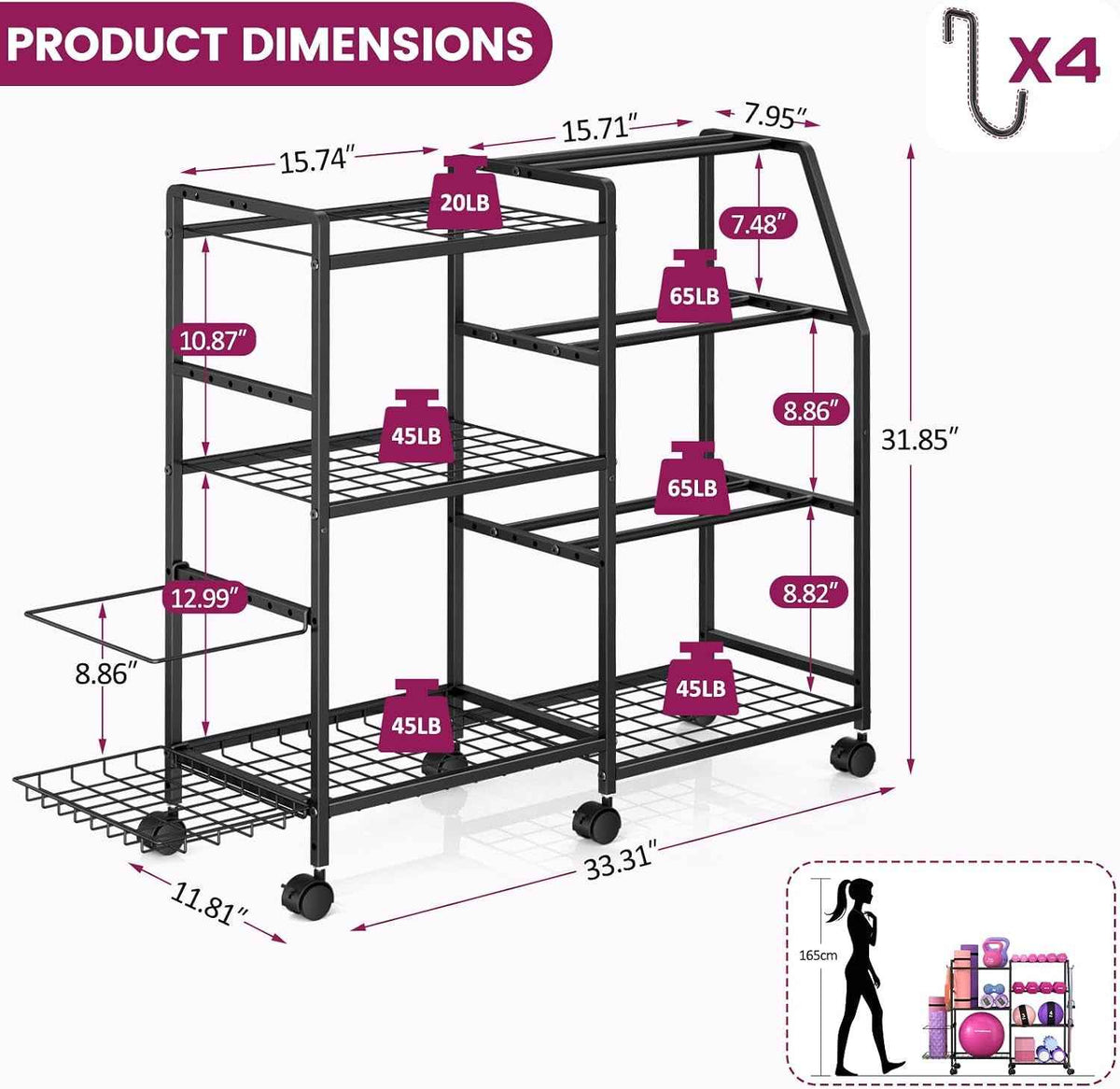 The Dumbbell & Kettlebell Rack