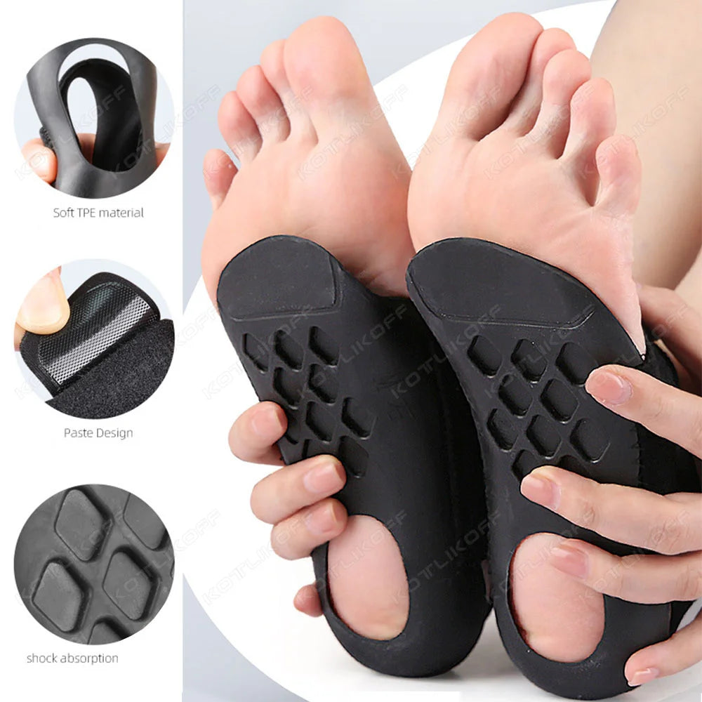 Orthotic Arch Support Shoe Inserts for Flat Feet Arch Insole Walking Pad Shock-Absorbing for Feet Care Insoles Unisex
