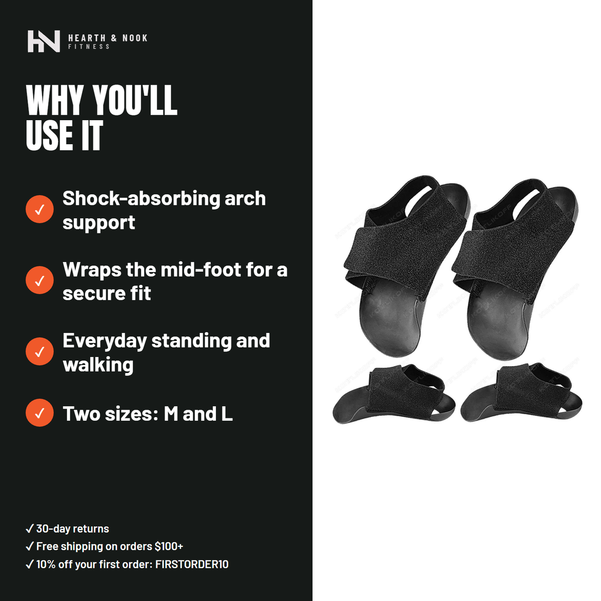 Arch Support Shoe Inserts — Hearth & Nook Fitness