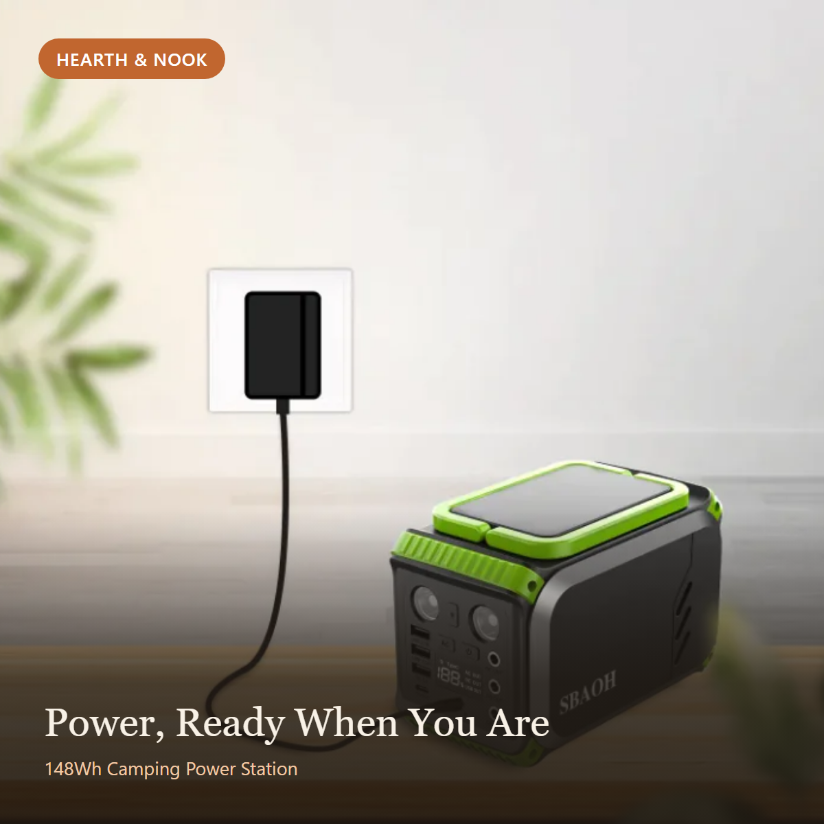 148Wh Camping Power Station by Hearth & Nook