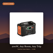 FlashFish 200W Power Station under the stars by Hearth & Nook
