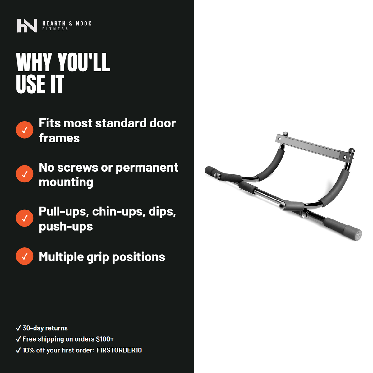 The Doorway Pull-Up Bar — Hearth & Nook Fitness