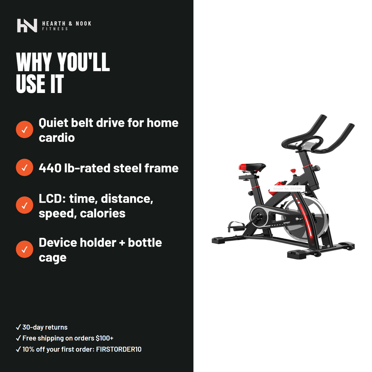 The Indoor Cycling Bike — Hearth & Nook Fitness